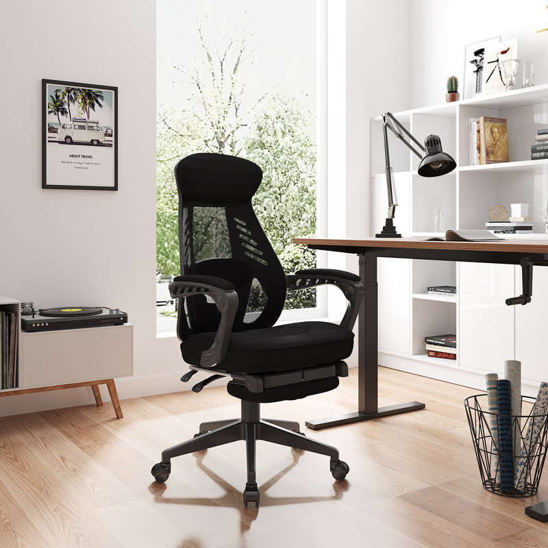 Inbox Zero Ergonomics Recliner Office Chair, High Back Mesh Computer